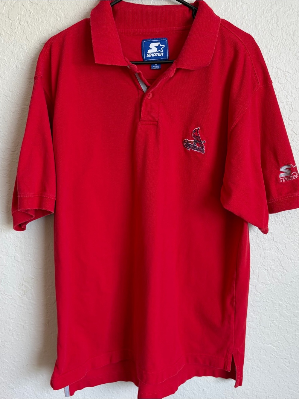 St. Louis Cardinals Vintage Starter Red Polo Short - Men’s Large